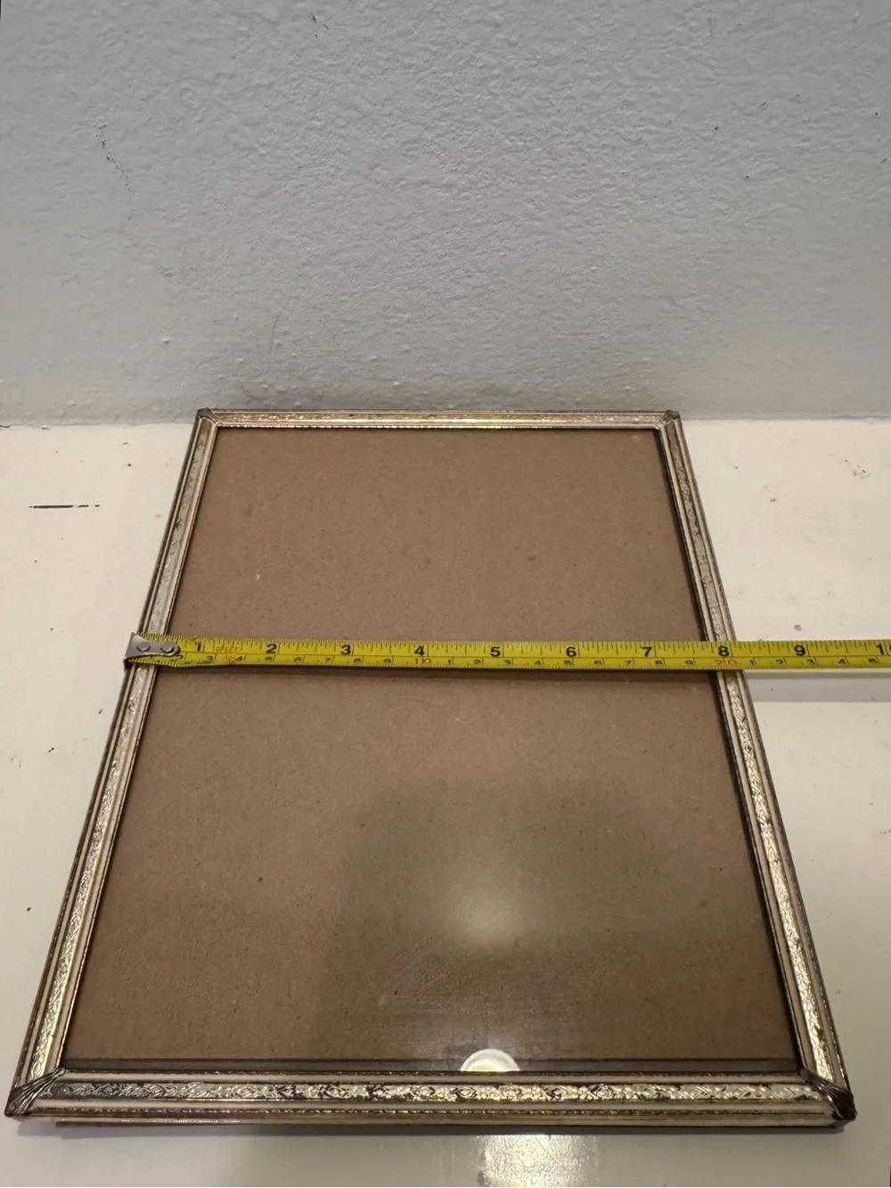 Vintage Victorian Style 8x10 Tarnished Brass Picture Frame with Easel